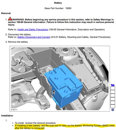 Ford Focus battery reset